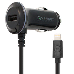 Versio Mobile 3.4A Lightning Car Charger with USB Port